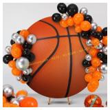 VitalCozy 7.2ft Round Backdrop (Orange/Black)
