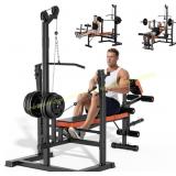 XDDIAS 9-in-1 Weight Bench with Lat Pulldown
