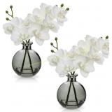 Oairse White Orchids Set of 2