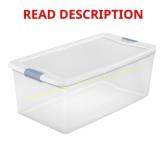 3 ct Sterilite 106 qt Clear Latch Box Stackable