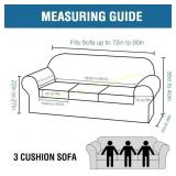 H.VERSAILTEX Velvet 4pc Sofa Slipcover Grey.