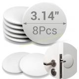 Door Stoppers 3.14' White (8 Pack) Adhesive