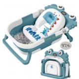 Collapsible Baby Bathtub with Thermometer