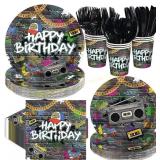 Hip Hop Birthday Party Plates & Napkins Set