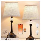 2-Pack 19.7' USB-C A Dimmable Lamps, Black