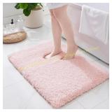 ILANGO Pink Bath Rugs 32'x20' Non Slip Mat