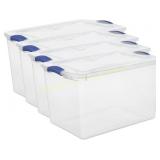 66-Quart Storage Bin with Latch Lid (4 pk)