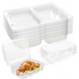 Disposable Hinged Food Containers 40 Pack