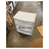 Sterilite Wide 3 Drawer Storage Cart, White
