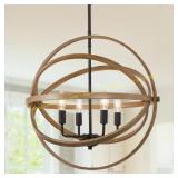 Farmhouse 4-Light Globe Cage Chandelier