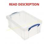 4pk Really Useful Box 9L Storage with Clip Lock