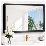 Black Bathroom Mirror 42x30" Rectangular