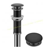 Bathroom Sink Pop-Up Drain, Matte Black