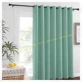 NICETOWN 84' Sliding Door Curtains, Aqua