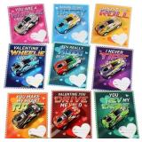 Zonon 36 Pcs Valentine Race Car Cards for Kids