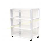 Homz 3-Drawer Rolling Storage Tower 24x22x24'