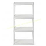 White Plastic Light Duty Shelving 24x12x48