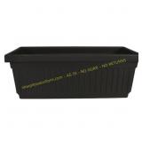 HC Companies Venetian Fluted Flower Box, Black