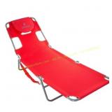 Ostrich 72x22' Chaise Reclining Chair, Red