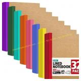 YesBes 32 Pack Notebooks A5 Kraft, 60 Pages