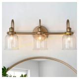 Modern Bell Brass 3-Light Vanity Light Dome