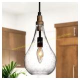 Teardrop Kitchen Island Pendant, Black