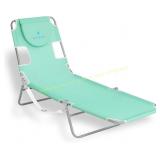 Ostrich Chaise 72x22 Teal Lounge Chair