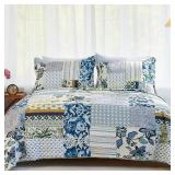 Secgo Floral Quilt Set King (96x108')