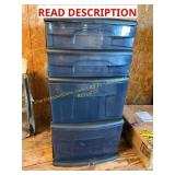 4-Drawer Container & 4-ct Plastic Storage