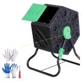 Nouva 18.5 gal Compost Bin, Rotating Tumbler