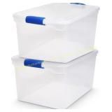 HOMZ 66-Quart Latching Lid Storage Bin (2)