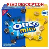 OREO Mini Mix Pack Sandwich Cookies, 30 pk