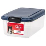 IRIS Airtight Dog Food Container, 14 lb, Navy