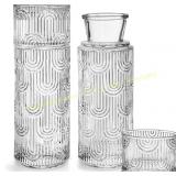 Coloch Bedside Glass Carafe Set with Tumblers