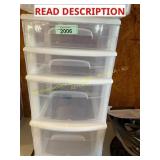 Homz 4-Drawer & 4ct Iris Plast. Container