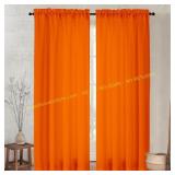 Orange Curtains 52x84 Panels Rod Pocket