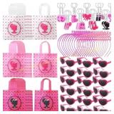 Pink Girl Party Kit: Crowns, Bags, Sunglasses