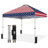 CROWN SHADES 10x10 Pop Up Canopy, Silver Top