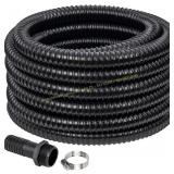 1-1/4' ID Pond Tubing 10ft Black, Reinforced