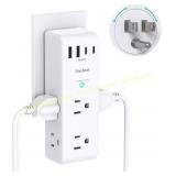 Surge Protector Outlet Extender with USB Ports