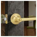 Moquin Round Door Lever with Privacy Lock