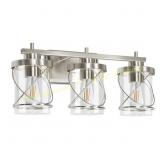 20.4 in. 3-Light Nickel Vanity Light