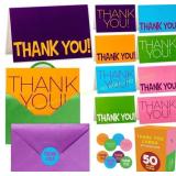 Kids Thank You Cards Bulk 50 6x4 Envelopes