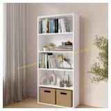 Homez 52.83-in Tall White Wood 5-Shelf Etagere
