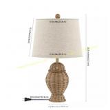 Margie Wicker Boho Iron Lamp (Set 2)
