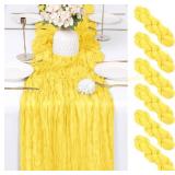 Lemon Yellow Cheesecloth Table Runner 17x108