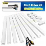YesBes 116in Cord Hider Kit, White