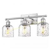 21 in. 3-Light Brushed Nickel Vanity Light