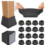 Silicone Chair Leg Floor Protectors, Black, phone