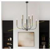 8-Light Black Chandelier